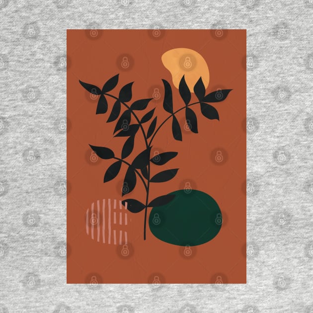 Boho Terracotta Plant 1 by Colorable